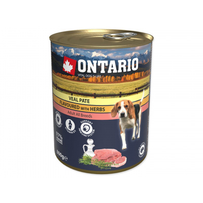Ontario Dog Veal Pate Flavoured with Herbs 0,8 kg