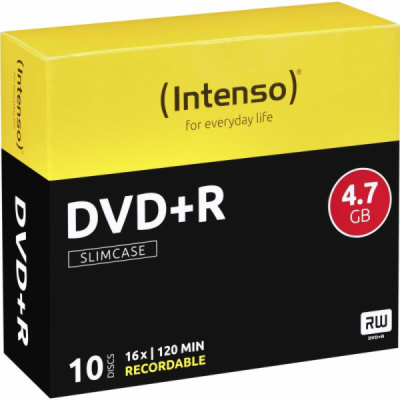 INTENSO DVD+R Slim Case 4,7GB 10ks