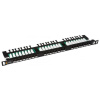 Solarix 19" Patch panel 24xRJ45 CAT5E UTP s vyvaz.lištou černý 0,5U, SX24HD-5E-UTP-BK