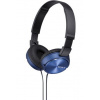 SONY sluchátka MDR-ZX310AP, handsfree, modré