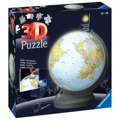 RAVENSBURGER - Puzzle-ball svítící globus 540 dílků