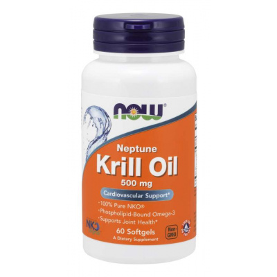 Now Foods Krill Oil Neptune olej z krilu 500 mg x 60 softgel kapslí