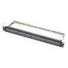 XtendLan Patch panel 19", 24 portů osazený keystone CAT6A, stíněný (XL-PP19-24C6AS-A)