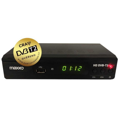 MAXXO Set Top Box DVB-T2 FullHD/ H.265 CRA ověřeno/ HDMI/ SCART/ USB