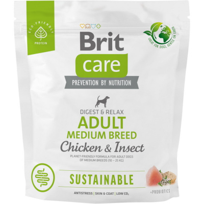 VAFO Praha s.r.o. Brit Care Dog Sustainable Adult Medium Breed Chicken+Insect 1 kg
