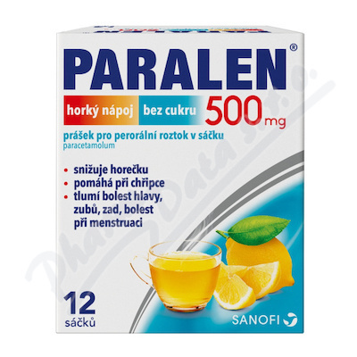 PARALEN HORKÝ NÁPOJ BEZ CUKRU POR 500MG POR PLV SOL SCC 12