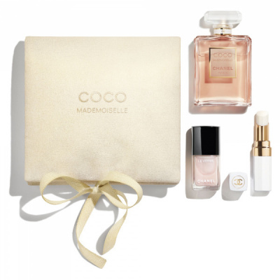 CHANEL COCO MADEMOISELLE SECRET LOOK TRIO PRO PŘIROZENÝ VZHLED dámská - EAU DE PARFUM 50 ML, ROUGE COCO BAUME DREAMY WHITE, LE VERNIS BALLERINA