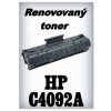 Renovovaný toner HP C4092A - black