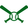 SAMOLEPKA Baseball míček a pálky (20 - tmavě zelená) NA AUTO, NÁLEPKA, FÓLIE, POLEP, TUNING, VÝROBA, TISK, ALZA