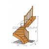 Půdní schody - HARMONIE 2x1/4 lomené KV 2720+30