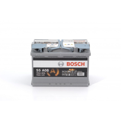 Autobaterie Bosch S5 AGM, 12V, 70Ah, 760A, 0 092 S5A 080