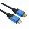 PremiumCord Ultra HDTV 4K@60Hz kabel HDMI 2.0b kovové+zlacené konektory 1m bavlněné opláštění kabelu - kphdm2m1
