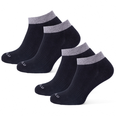 Ponožky Zulu Everyday 100M 2-pack Velikost ponožek: 43-47 / Barva: černá/šedá
