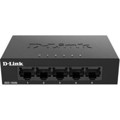 D-Link DGS-105GL Kovový 5-portový Gigabit stolní switch, DGS-105GL/E