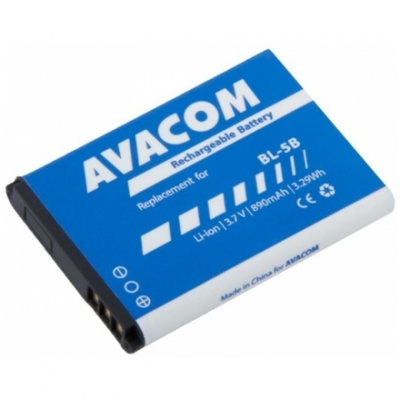 Baterie AVACOM GSNO-BL5B-S890 do mobilu Nokia 3220, 6070, Li-Ion 3,7V 890mAh (náhrada BL-5B), GSNO-BL5B-S890 - neoriginální