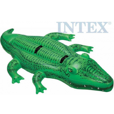 INTEX Krokodýl nafukovací 203x114cm vozítko do vody s úchyty 58562 - Hračky Ňuff.cz
