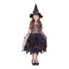 RAPPA Dětský kostým čarodějnice barevná/Halloween (M)