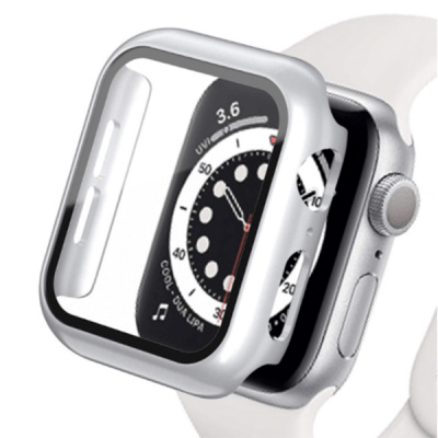SES 2v1 Kryt s ochranným sklem na Apple Watch 44 mm (6.série) - stříbrný 8659