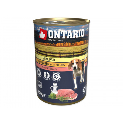 Ontario Dog Veal Pate Flavoured with Herbs 400 g