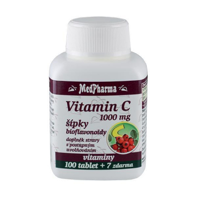 MedPharma Vitamin C 1000 mg s šípky, prodloužený účinek - 107 tablet