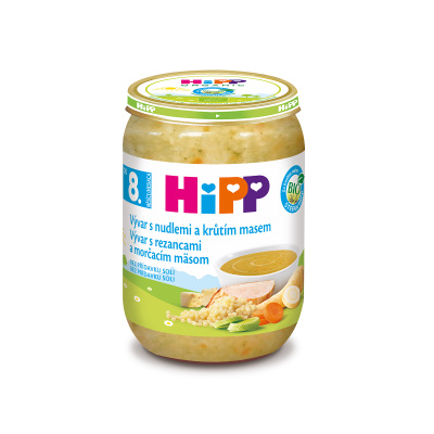 Hipp Bio Polévka Vývar s nudlemi a krůtím masem 190 g