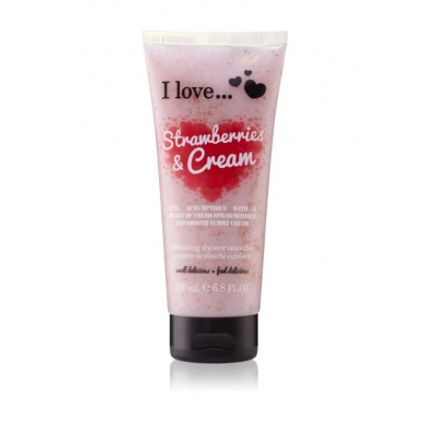 I Love, Exfoliačný telový peeling Strawberries & Cream 200ml