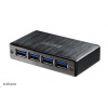 AKASA HUB USB Connect 4SV, 4x USB 3.0, externí, hliník, černá AK-HB-10BK