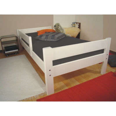 ROALHOLZ Bílá dětská postel z masivu INGE B 90x200