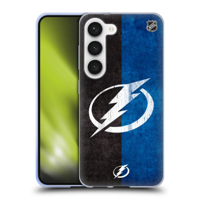 Silikonové pouzdro na mobil Samsung Galaxy S23 - NHL - Půlené logo Tampa Bay Lightning (Silikonový kryt, obal, pouzdro na mobilní telefon Samsung Galaxy S23 s licencovaným motivem NHL - Půlené logo Ta