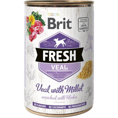 VAFO PRAHA, s.r.o. Brit Fresh konz. Veal with Millet 400 g