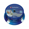 VERBATIM BD-R SL Datalife (25-pack)Blu-Ray/Spindle/6x/25GB Wide Printable 43811