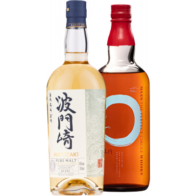 Set Hatozaki Japanese Pure Malt + MAEN The Perfect Circle Whisky (set 1 x 0,7 l, 1 x 0,7 l)