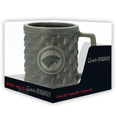 Hra o trůny - Hrnek Game of Thrones - Stark 3D 500 ml (MA)