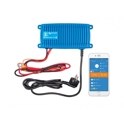 Nabíječka Victron Energy BlueSmart 12V/25A, 50-200Ah, IP67 vodotěsná (Chytrá nabíječka baterií s ovládáním přes smart phone)