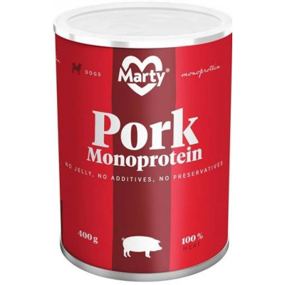 MARTY konzerva pro psy - Monoprotein vepřové 400 g