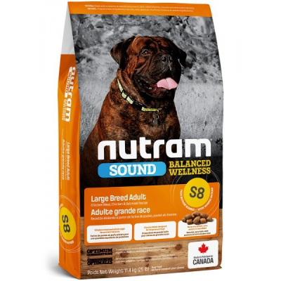 S8 Nutram Sound Large Breed Adult 2x11,4kg+DOPRAVA ZDARMA+masíčka Perrito 50g! (+ SLEVA PO REGISTRACI / PŘIHLÁŠENÍ!)