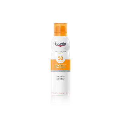 Eucerin Sun Sensitive Protect SPF50+ transparentní sprej na opalování Dry Touch 200 ml