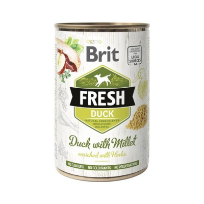 Konzerva pro psy Brit Fresh Duck with Millet 400 g