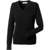 Dámský pulovr s výstřihem do V, Velikost S, Barva Černá