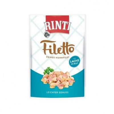 Rinti Dog Filetto kapsa kuře+losos v želé 100g Rinti 95404id