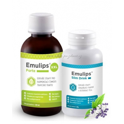 OKG - Emulips Forte XXL 120 ml + Emulips Slim Drink 60g (trávicí systém, metabolismus)