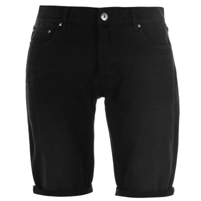 pánské šortky, riflové kraťasy FIRETRAP - BLACK - L (Firetrap Denim Short Sn84)