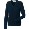 Dámský pulovr s výstřihem do V, Velikost S, Barva Tmavě modrá Navy