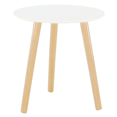 Tempo Kondela Příruční stolek, bílá/přírodní, PAMINO TEM_0000235349
