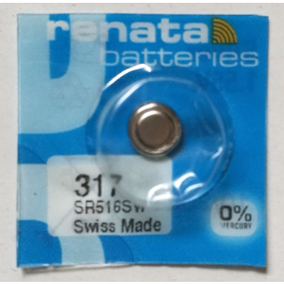 Baterie Renata 317, 516, V317, D317, SR62, SR516SW, 280-58, RW326, 1,55V, blistr 1 ks