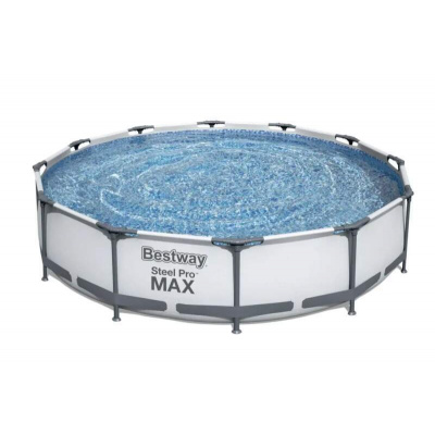 Nadzemní bazén kulatý Steel Pro MAX kartušová filtrace průměr 3,66x76cm Bestway 56416