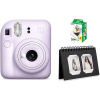 FujiFilm Instax Mini 12 Lilac Purple + mini film 20ks fotek + Instax desk album 40 Craft FTINFTMI1213