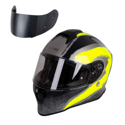 Moto přilba W-TEC Integra Graphic Black-Green - L (59-60)