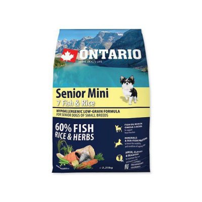 ONTARIO Senior Mini Fish & Rice (2,25kg)