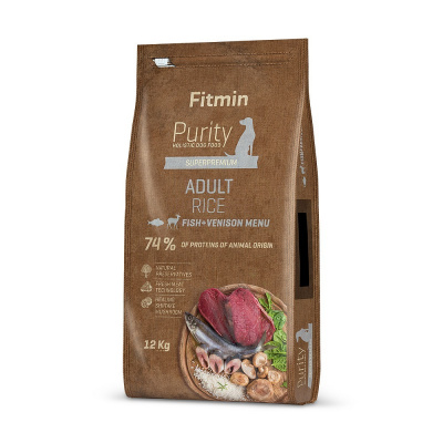 2ks Fitmin dog Purity Rice Adult Fish&Venison 12kg